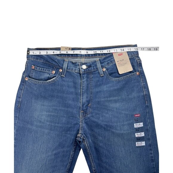 Levis 511 Slim Fit Stretch Jeans Mens Size‎ 33x30 Dark Wash Denim Pants NEW - Picture 5 of 10